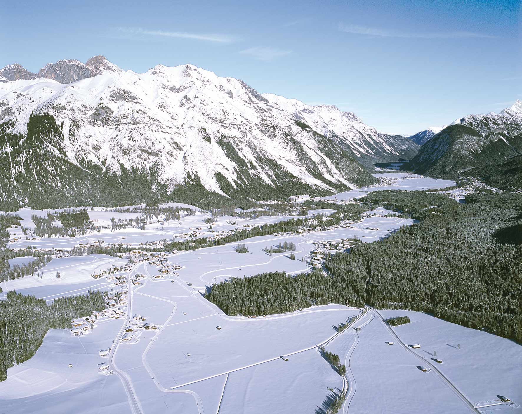 Luftbildaufnahme im Winter